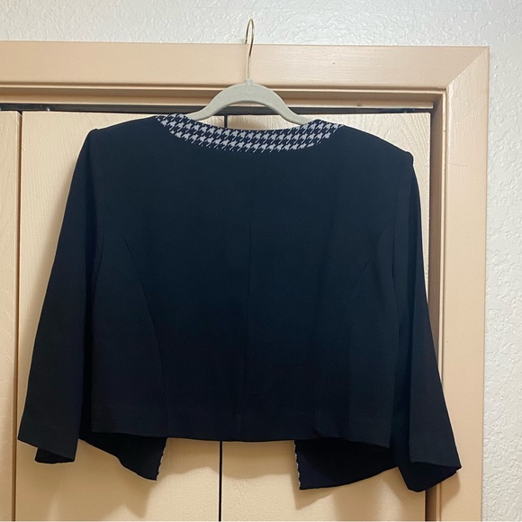 Danny and Nicole black dress with matching jacket.  Houndstooth accents.  16W - Picture 6 of 6